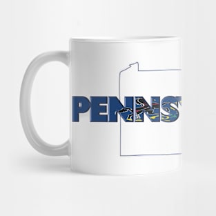 Pennsylvania Colored State Letters Mug